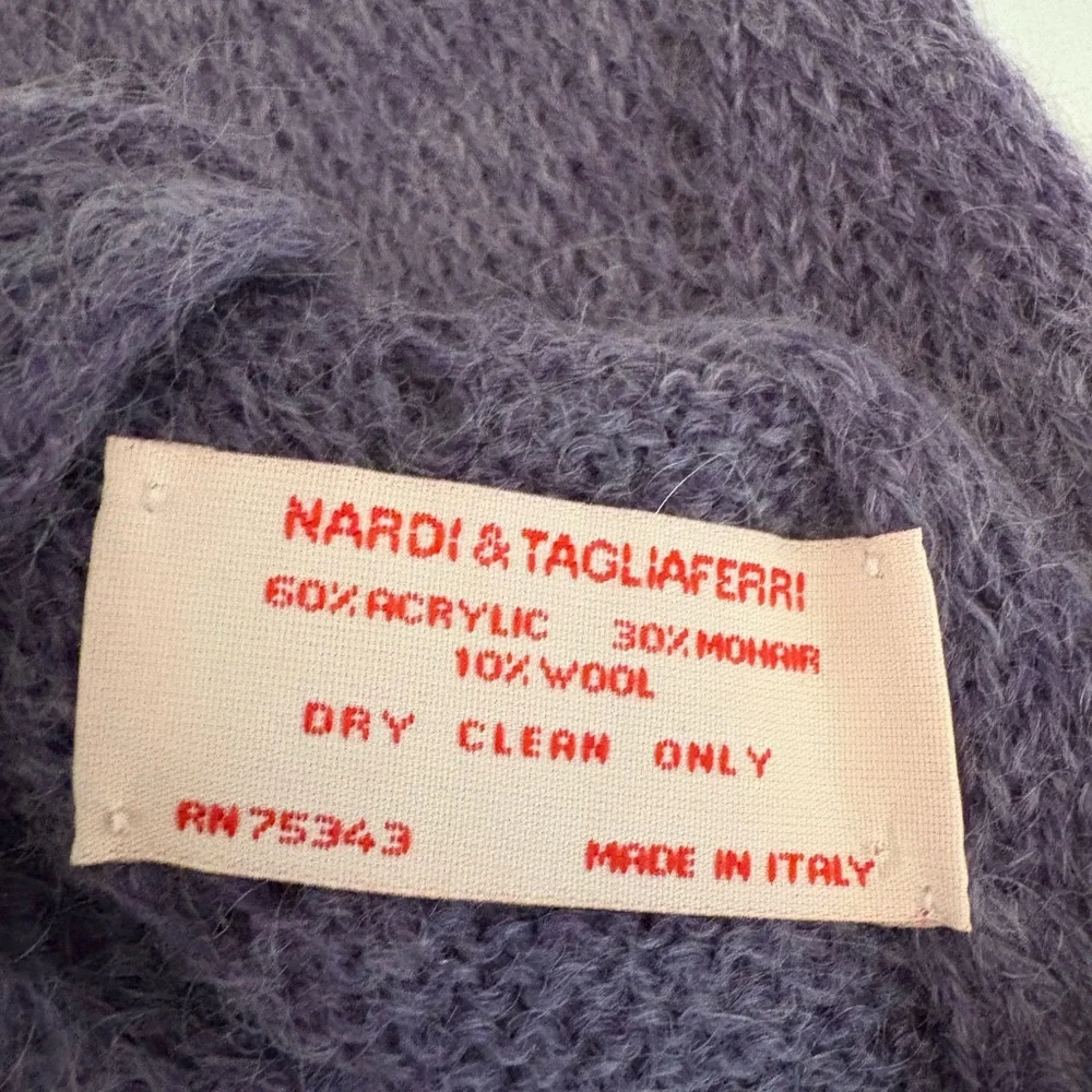Nardi & Tagliaferri Luxury Mohair Wool Blend Scarf 28”x 84” Shawl Wrap - Picture 2 of 16